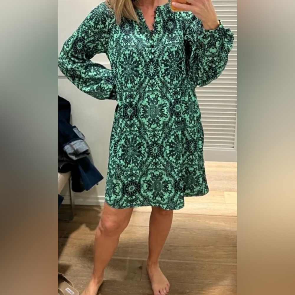 NWT- Loft Pleated Swing Dress. Size L
